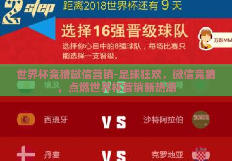 世界杯竞猜微信营销-足球狂欢,微信竞猜,点燃世界杯营销新热潮 世界杯竞猜微信营销-足球狂欢,微信竞猜,点燃世界杯营销新热潮