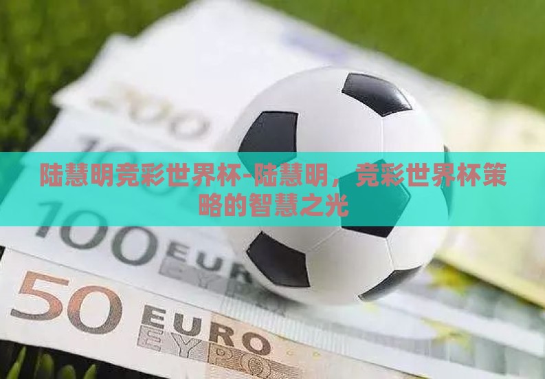 陆慧明竞彩世界杯-陆慧明，竞彩世界杯策略的智慧之光