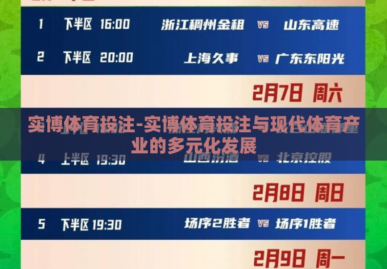 实博体育投注-实博体育投注与现代体育产业的多元化发展