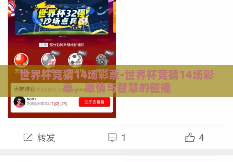 世界杯竞猜14场彩票-世界杯竞猜14场彩票,激情与智慧的碰撞 世界杯竞猜14场彩票-世界杯竞猜14场彩票,激情与智慧的碰撞