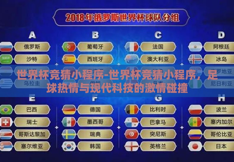 世界杯竞猜小程序-世界杯竞猜小程序，足球热情与现代科技的激情碰撞
