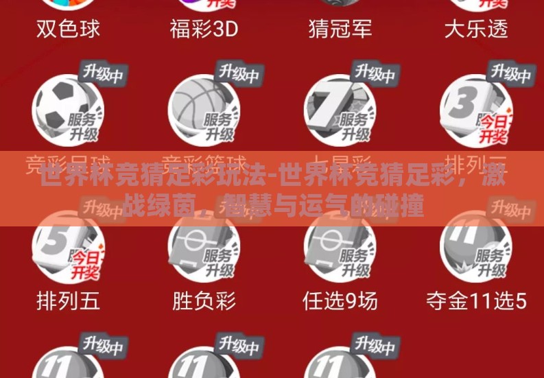 世界杯竞猜足彩玩法-世界杯竞猜足彩,激战绿茵,智慧与运气的碰撞 世界杯竞猜足彩玩法-世界杯竞猜足彩,激战绿茵,智慧与运气的碰撞