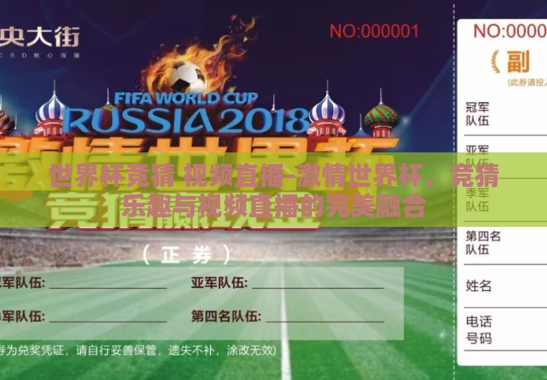 世界杯竞猜 视频直播-激情世界杯，竞猜乐趣与视频直播的完美融合