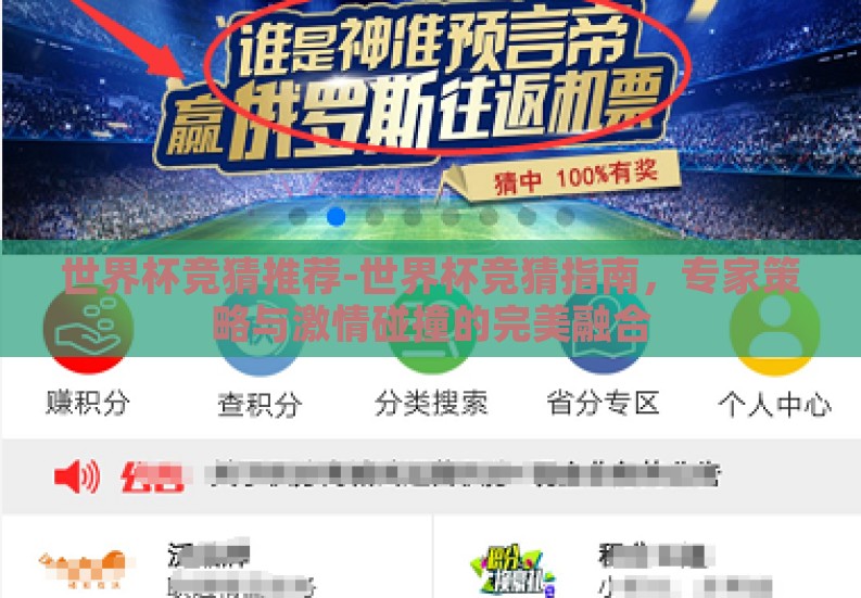 世界杯竞猜推荐-世界杯竞猜指南，专家策略与激情碰撞的完美融合